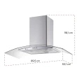 Coifa Parede Venezia Gallant Vidro Curvo Inox 90cm 220v GCO90VM1A-IX220