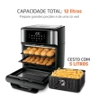 Fritadeira Elétrica Mondial Sem Óleo AFO-12L-BI 12L 2000W Preto/Inox 127V 75666-03